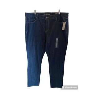 NWT JCP Dark Wash Slim Straight Jeans Sz.18W